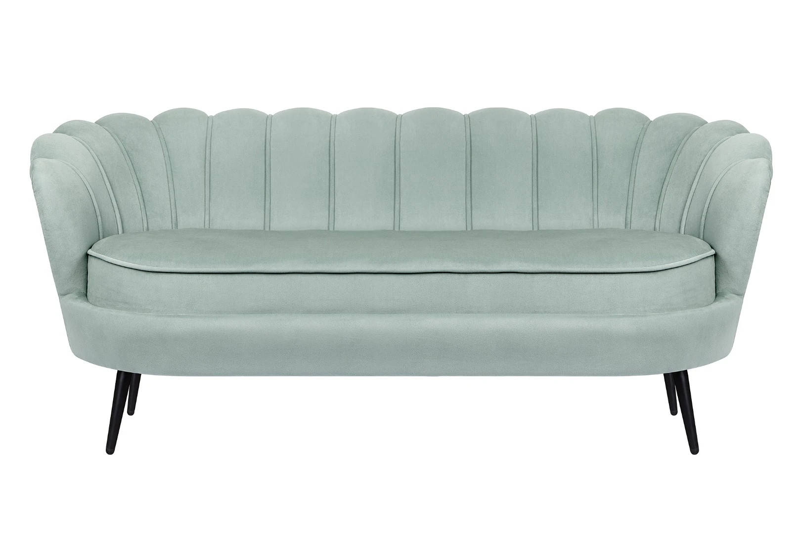 Диван ракушка для гостиниц Pearl Triple Green на черных ножках на заказ в интернет-магазине в Санкт-Петербурге