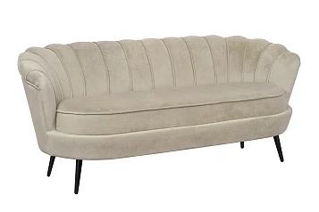 купить Диван ракушка для гостиниц Pearl Triple Taupe на черных ножках в Санкт-Петербурге