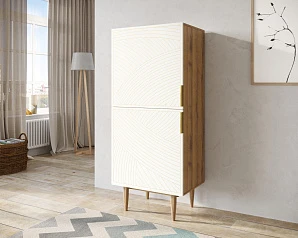 купить стильные Вертикальный комод с двумя дверками "Line" LN05/GR1/beige в интернет-магазине в Санкт-Петербурге