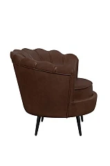 Низкое кресло ракушка Pearl Brown V2 на черных ножках в Санкт-Петербурге