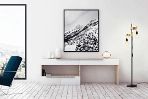 заказать 32919 Торшер с ножн. выкл. TOWNSHEND, 2х10W (E27), L205, B250, H1665, сталь, дерево, черный, коричне в Санкт-Петербурге