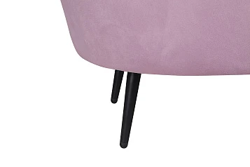 Дизайнерский двухместный диван Pearl Double Pink на черных ножках в Санкт-Петербурге