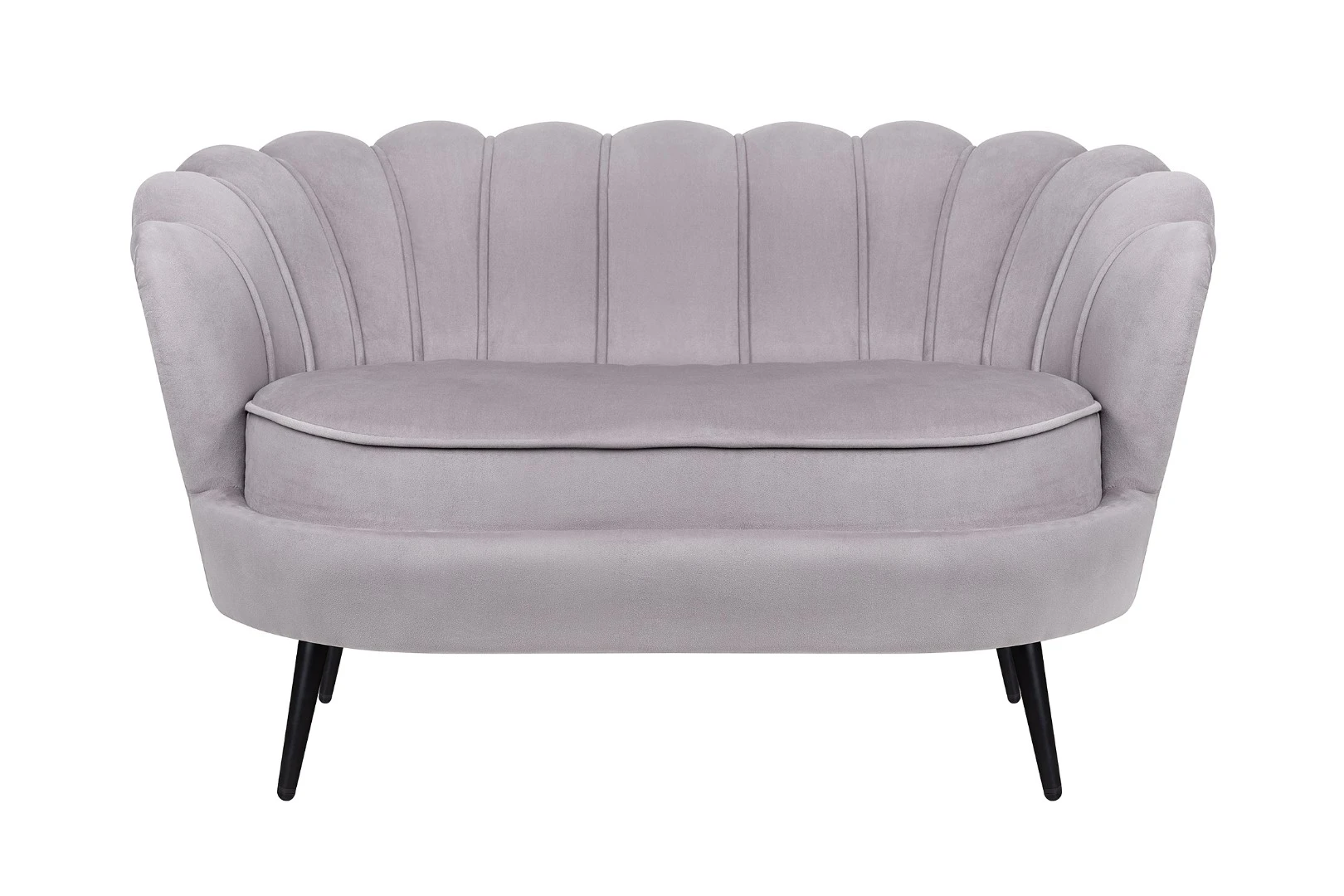 Диван ракушка Pearl Double Grey на черных ножках в Санкт-Петербурге