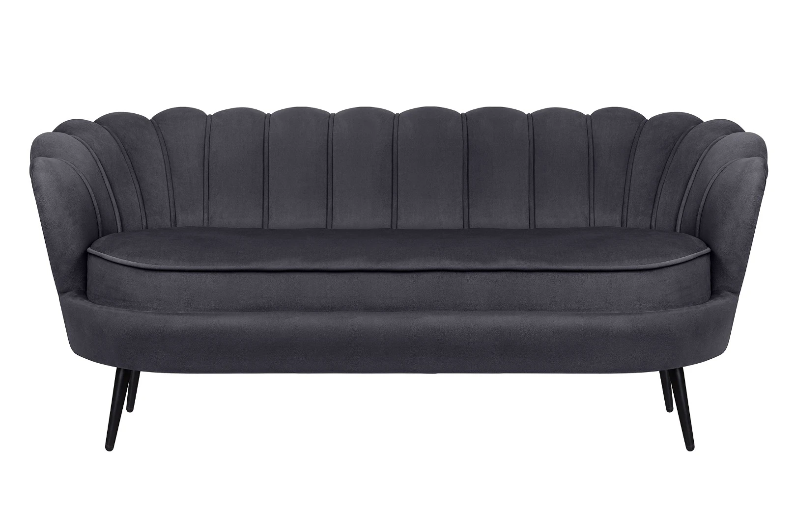 купить красивый Диван ракушка для гостиниц Pearl Triple Black на черных ножках в Санкт-Петербурге