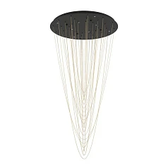 купить красивые 390355 Люстра диммируемая TREPUCO, 8X5,4W (LED), 3000K, 4080lm, ?780, сталь, черный/сталь, латунь в Санкт-Петербурге