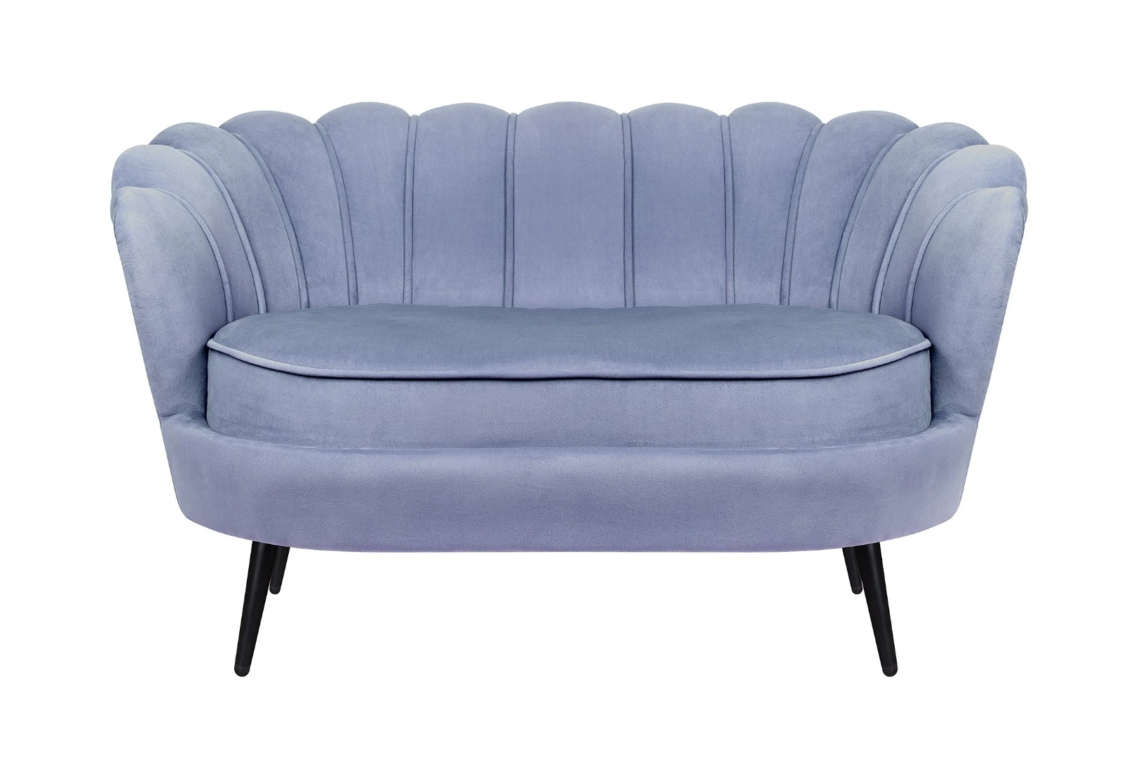 стильный Диван ракушка Pearl Double Blue на черных ножках на заказ в Санкт-Петербурге