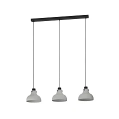 заказать 43826 Подвесной потолочный светильник (люстра) MATLOCK, 3Х40W, E27, L900, B200, H1100, сталь, серый, черный в Санкт-Петербурге