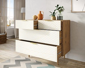 купить красивый Комод с четыремя ящиками "Line" LN14/GR1/beige в Санкт-Петербурге