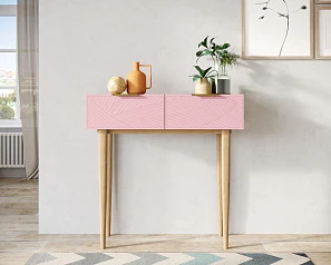 купить стильный Консоль с двумя ящиками "Line" LN16/GR1/pink в интернет-магазине в Санкт-Петербурге