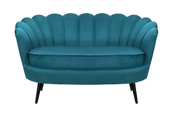 Диван ракушка Pearl Double Marine Velvet на черных ножках в Санкт-Петербурге