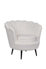 купить Кресло ракушка Pearl Beige на черных ножках в Санкт-Петербурге