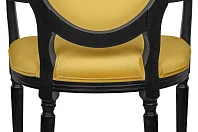красивый Мягкий стул с подлокотниками Delo Kora Arm Yellow на заказ в Санкт-Петербурге