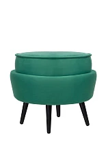 Пуф Pearl Adorn Green V2 на черных ножках в Санкт-Петербурге