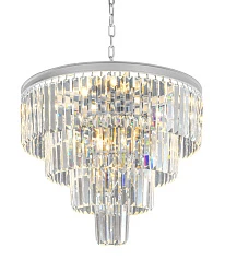 Люстра Odeon 4 Rings Silver в интерьере в Санкт-Петербурге