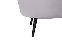 заказать Низкое кресло ракушка Pearl Grey на черных ножках в Санкт-Петербурге