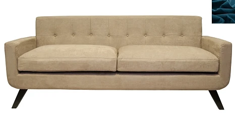 Диван скандинавский на ножках Uter синий в Санкт-Петербурге