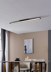 900822 Потолочный светильник  SALOBRENA 1, 38W (LED), 4000K, 4700lm, L1195, B100, H45, алюминий, черный / пластик, белый в интерьере в Санкт-Петербурге