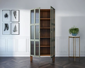 красивый Шкаф двухстворчатый "Andersen" с рифлеными стеклами арт AN12 в Санкт-Петербурге