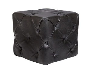 Дизайнерский пуф Amrit Black Leather в интернет-магазине в Санкт-Петербурге