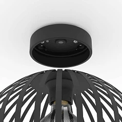 900792 Потолочный светильник MOGANO 3, 1X40W (E27), H180, ?280, сталь, черный в Санкт-Петербурге