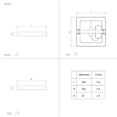 стильные 900184 Светодиод Настенно-потолочный светильник FUEVA 5,20,5W(LED), 285x285, 2400lm, 3000K, сталь, латунь в Санкт-Петербурге