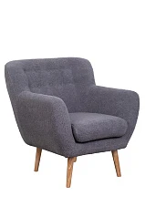 Низкое кресло Fuller Grey Boucle в интерьере в Санкт-Петербурге