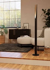 фото 901735 Торшер с ножным выключателем BARBOTTO, 1X4,5W(GU10-LED), 345lm, H1365, сталь, дерево в интерьере в Санкт-Петербурге