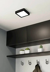 купить стильные 900643 Накладной светильник FUEVA 5, 11W (LED), 3000K, IP44, L160, B160, H28, сталь, черный / пластик, белый в Санкт-Петербурге