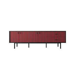 Комод с четырьмя дверками и двумя ящиками "Emerson" арт EM04/red/L на заказ в Санкт-Петербурге