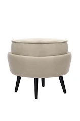 купить Пуф Pearl Adorn Taupe на черных ножках в Санкт-Петербурге