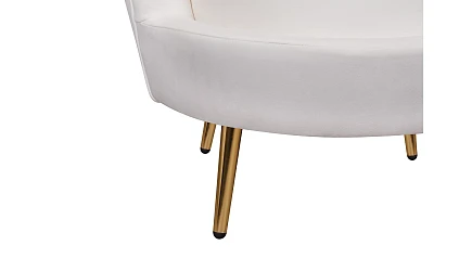 Кресло с пуфом ракушка Pearl Beige в интернет-магазине в Санкт-Петербурге