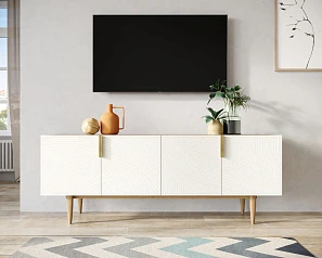 фото Комод под TV с четыремя дверками "Line" LN06/GR1/beige в Санкт-Петербурге