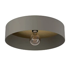 купить 900837 Потолочный светильник DUAIA, 1X40W (E27), H160, ?420, сталь, темно-серый / дерево, сталь, коричневый, матовая латунь в Санкт-Петербурге