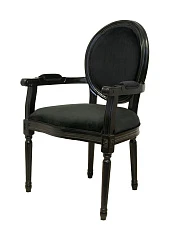 Мягкий стул с подлокотниками Diella Black Velvet на заказ в Санкт-Петербурге