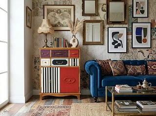 красивые Вертикальный комод "Гуашь (Gouache)" (2 ящика) арт G20016ETG/1 в интернет-магазине в Санкт-Петербурге