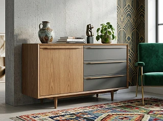 красивые Комод "Бруни (Bruni)" с ящиками и дверкой арт BR-02/7005 на заказ в Санкт-Петербурге