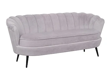 купить Дизайнерский диван для гостиниц Pearl Triple Grey на черных ножках в Санкт-Петербурге