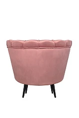 Низкое кресло ракушка Pearl Pink V3 на черных ножках в Санкт-Петербурге