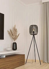 купить красивые 900522 Торшер ROMAZZINA, 1x40W, E27, H1405, ?325, основание: ?630, сталь, черный в интернет-магазине в Санкт-Петербурге