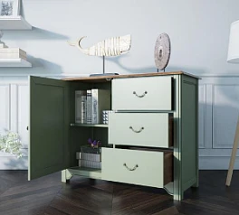 купить красивый Комод Olivia на 3 ящика с дверкой арт GA5051 в Санкт-Петербурге