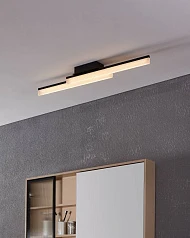 купить 900844 Настенно-потолочный светильник PALMITAL, 2X11W (LED), 3000K, 2700lm, IP44, L880, B100, H90, алюминий, сталь, черный / пластик, матовый в Санкт-Петербурге