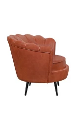 Низкое кресло ракушка Pearl Brown на черных ножках в интернет-магазине в Санкт-Петербурге