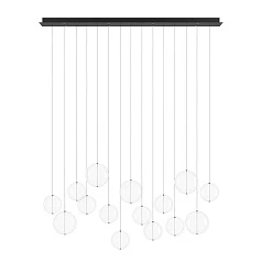 фото 390334 Люстра диммируемая ESPARDELLO, 8X5,4W (LED), 3000K, 4080lm, L1170, B200, H1500, сталь, черный/стекло, прозрачный в Санкт-Петербурге