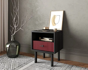 красивые Тумбочка с нижним ящиком "Emerson" арт EM17/red/L в интернет-магазине в Санкт-Петербурге