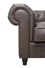 заказать Диван из коричневой кожи Chesterfield Brown Leather 2S в Санкт-Петербурге