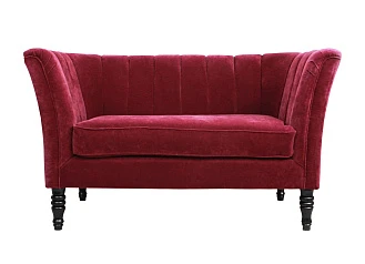 Прямой двухместный диван Dalena Vine красный в Санкт-Петербурге
