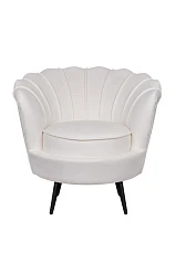купить Кресло ракушка Pearl Beige на черных ножках в Санкт-Петербурге