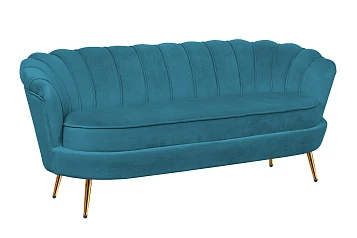 Диван ракушка для гостиниц Pearl Triple Marine Velvet в Санкт-Петербурге