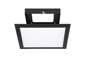 фото 900817 Потолочный светильник  SALOBRENA 1, 14W (LED), 4000K, 2000lm, L300, B300, H50, алюминий, сталь, черный / пластик, белый в интерьере в Санкт-Петербурге