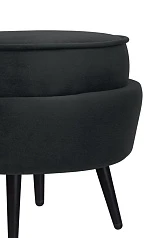 Пуф Pearl Adorn Black на черных ножках в Санкт-Петербурге